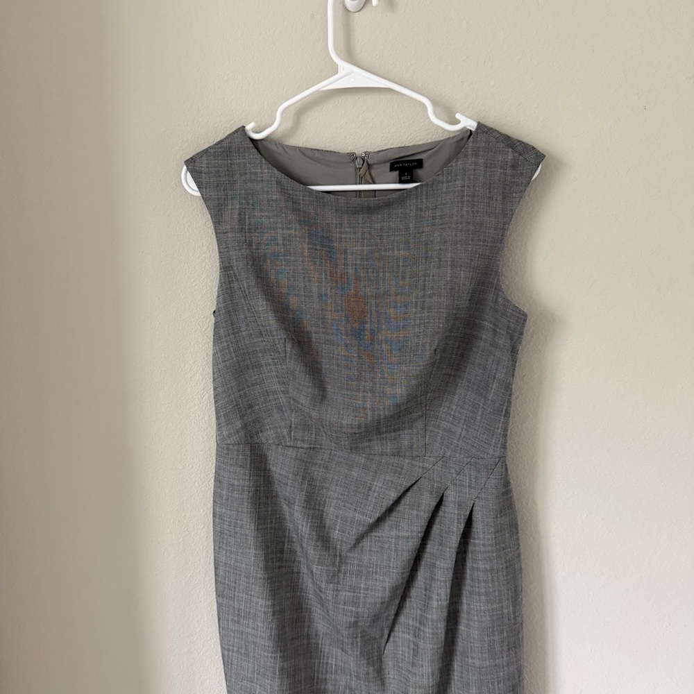 Ann Taylor Gray Plaid Dress